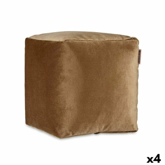 Пуфф велюровый коричневый 30 x 30 x 30 см (4 штуки) Gift Decor Pouffe Velvet Brown 30 x 30 x 30 cm (4 Units)