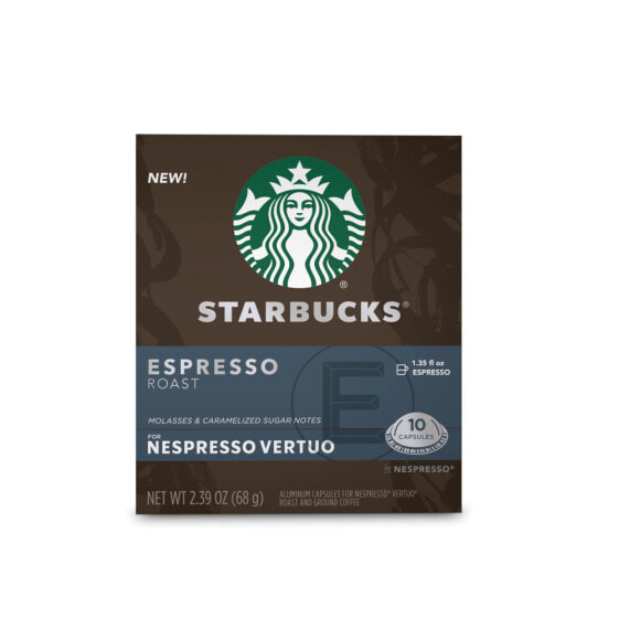 Кофейные капсулы Starbucks Nespresso Vertuo Capsules Espresso Roast, 10 шт
