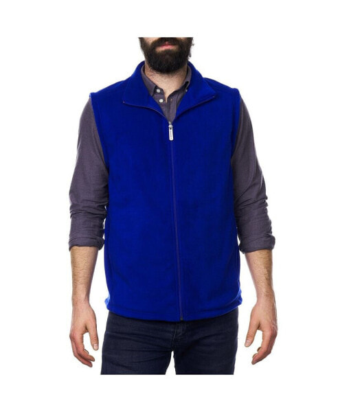 Mens Full Zip Up Fleece Vest Lightweight Warm Sleeveless Jacket