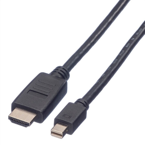 VALUE Mini DisplayPort Cable - Mini DP-HDTV - M/M - 2 m - 2 m - Mini DisplayPort - Male - Male - Straight - Straight