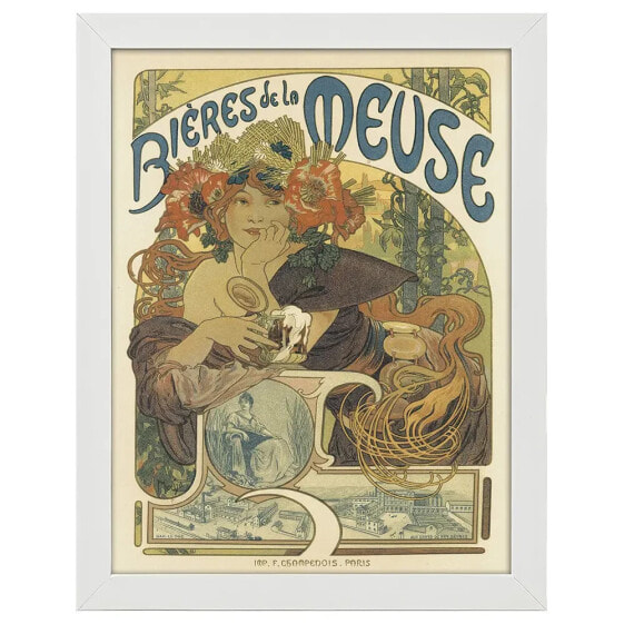 Bilderrahmen Poster Bières de la Meuse