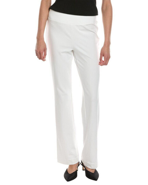 Anne Klein High-Rise Pull-On Bootleg Pant Women's White L