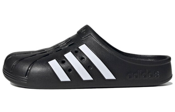 Шлепанцы мужские Adidas Adilette Clogs черно-белые