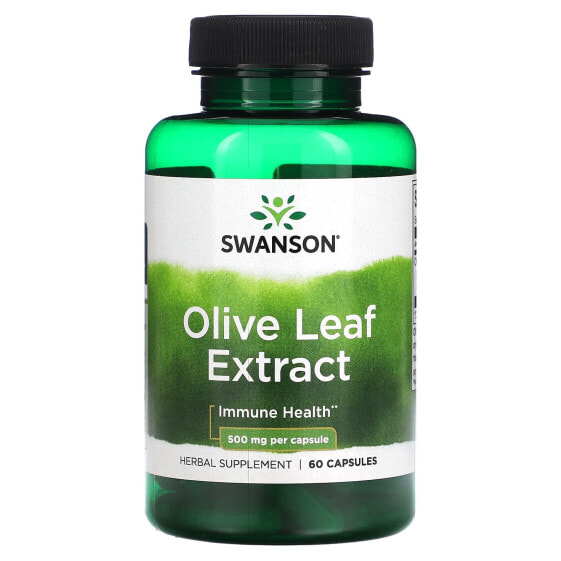 Swanson, Экстракт оливковых листьев, 500 мг, 60 капсул