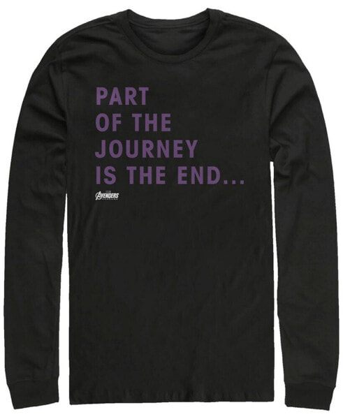 Marvel Men's Avengers Endgame Part of the Journey is the End Quote, Long Sleeve T-shirt