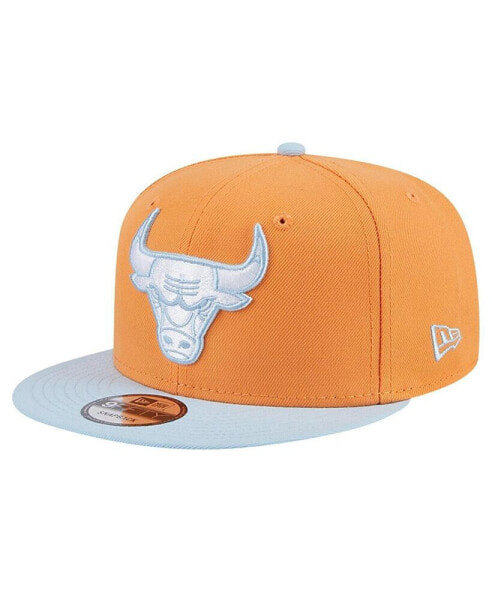 Men's Orange/Light Blue Chicago Bulls 2-Tone Color Pack 9fifty Snapback Hat