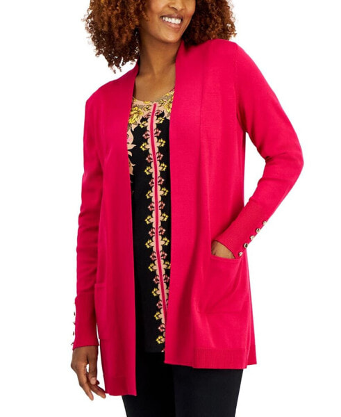 Women's Button-Sleeve Flyaway Cardigan, Created for Macy's