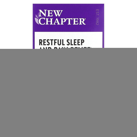 New Chapter, Успокаивающий сон и обезболивающее, мелатонин и имбирь, 30 вегетарианских капсул
