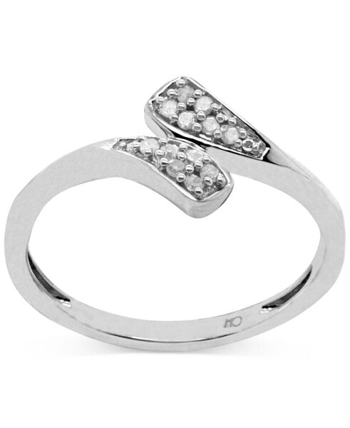 Diamond Bypass Ring (1/10 ct. t.w.) in Sterling Silver