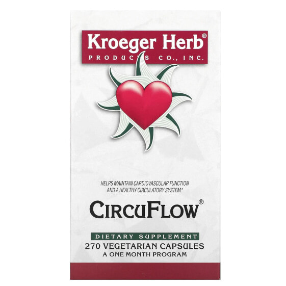 Витаминные капсулы CircuFlow, 270 шт., вегетарианские от Kroeger Herb Co