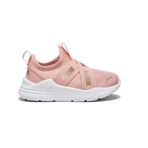 Обувь для малышей PUMA Wired Run Slip On Flash Pink, кроссовки для девочек, 3