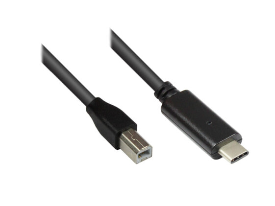 Good Connections 2510-CB018 - 1.8 m - USB B - USB C - USB 2.0 - Male/Male - Black