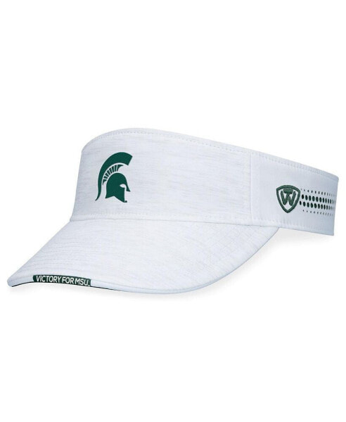 Men's White Michigan State Spartans Flare Adjustable Visor