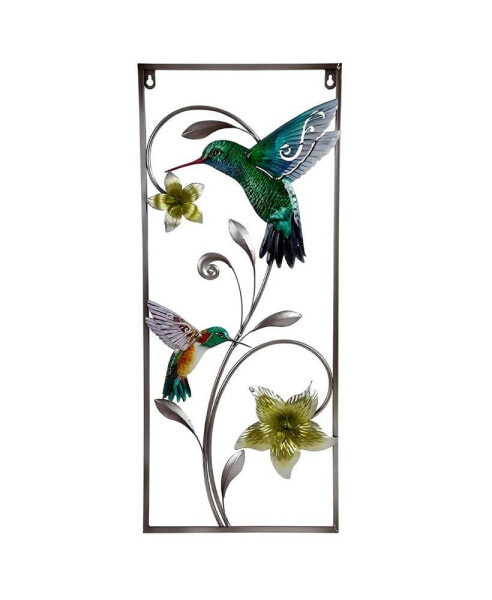 27.5"H Rectangle Hummingbird Wall Plaque Decor Home Decor Perfect Gift for House Warming, Holidays and Birthdays