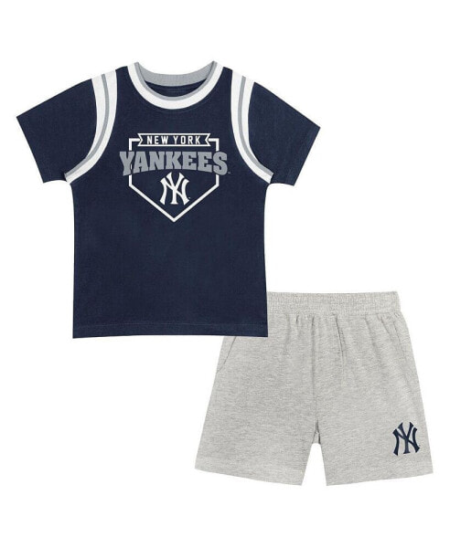 Preschool Fanatics New York Yankees Loaded Base T-Shirt Shorts Set