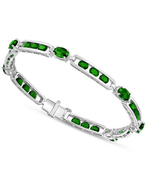 Браслет Macy's "Synthetic Emerald" в серебре
