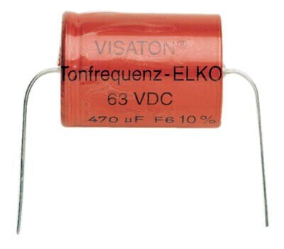 VISATON VS-22/63BA - Red - Fixed capacitor - Cylindrical - DC - 22000 nF - 10%