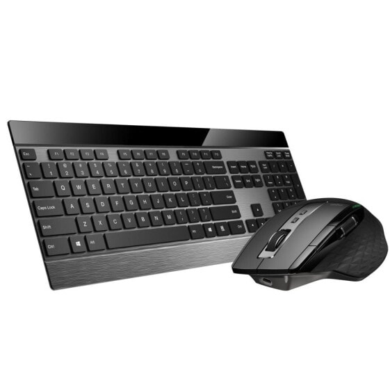 Rapoo 9900m - Full-size (100%) - Membrane - QWERTZ - Black - Mouse included