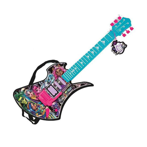 Электронная гитара для детей REIG MUSICALES Monster High 6 струн с демо-песнями