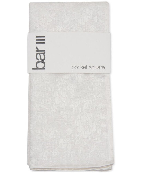 Men's Tonal Floral Pocket Square, Created fro Macy's