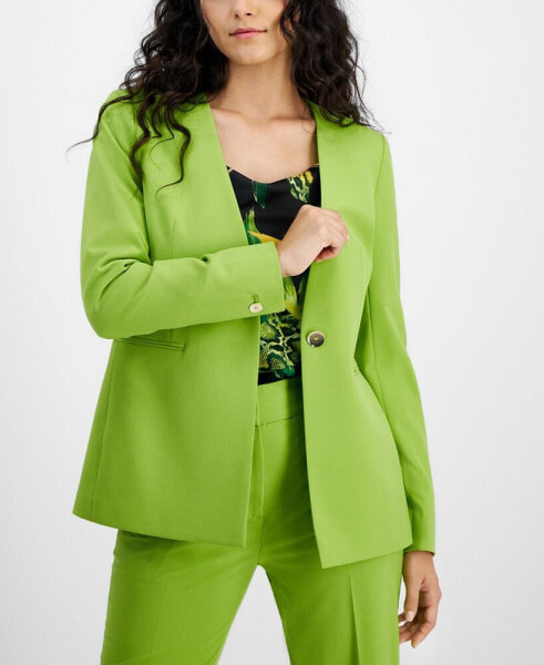 Куртка однобортная Bar III, созданная для Macy's, из бифлекса для женщин