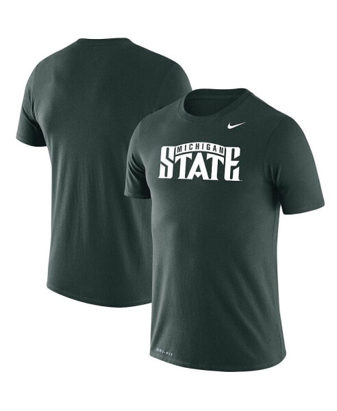 Футболка Nike мужская с логотипом школы Michigan State Spartans, зеленая, легендарного качества