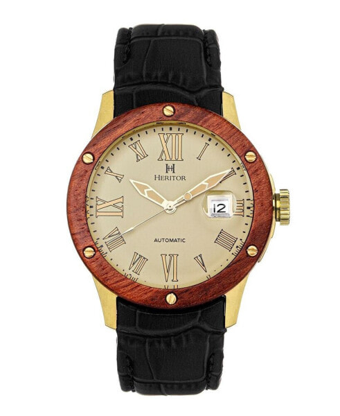 Наручные часы Bob Mackie Women's Black Polyurethane Strap Stone Encrusted T-Bar Watch, 35mm.