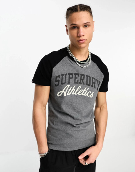 Superdry vintage athletic t-shirt in grey