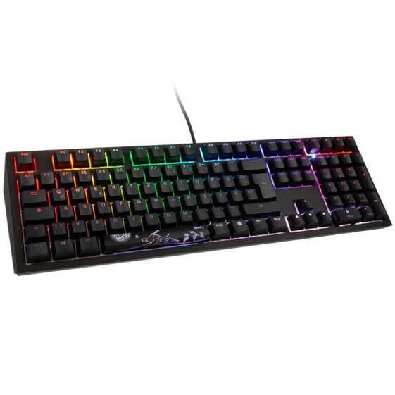 Ducky Shine 7 PBT Gaming Tastatur, MX-RGB-Silent-Red, RGB LED - blackout