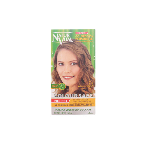 Natur Vital ColourSafe Permanent Hair Color No. 7.3 Golden Blonde Перманентная краска для волос без аммиака, оттенок золотистый русый 50 мл