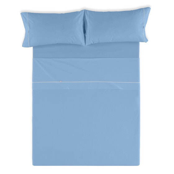Комплект постельного белья Nordic без наполнения Alexandra House Living Светло-синий King size 4 предмета
