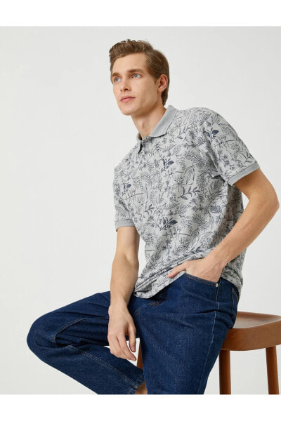 Футболка Koton Floral SlimFit Button Down Short Sleeve