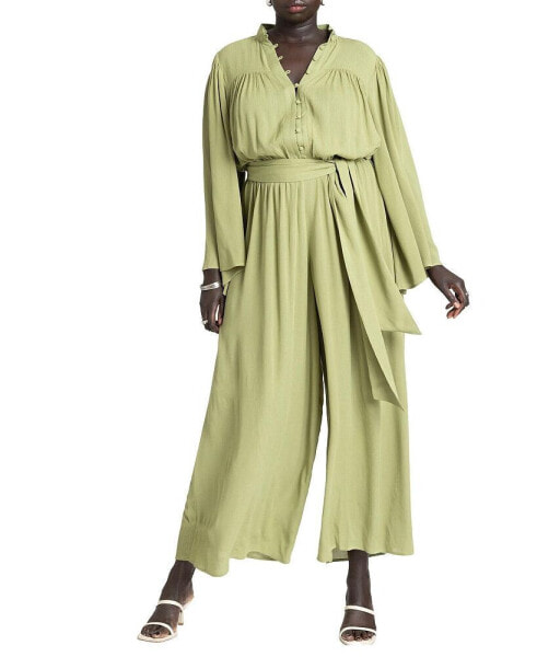 Plus Size Flowy Cover Up Jumpsuit