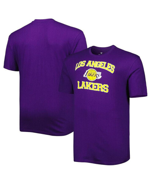 Men's Purple Los Angeles Lakers Big and Tall Heart and Soul T-shirt