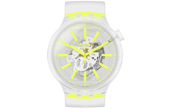 Часы наручные мужские Swatch Classic Replica SO27E103 47 мм белый циферблат