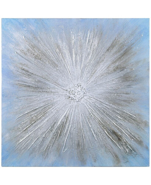 Supernova Textured Metallic Hand Painted Wall Art by Martin Edwards, 36" x 36" x 1.5"