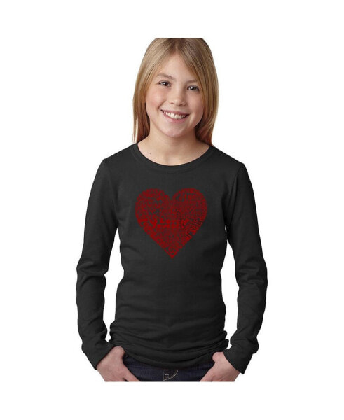 Child Love Yourself - Girl's Word Art Long Sleeve T-Shirt