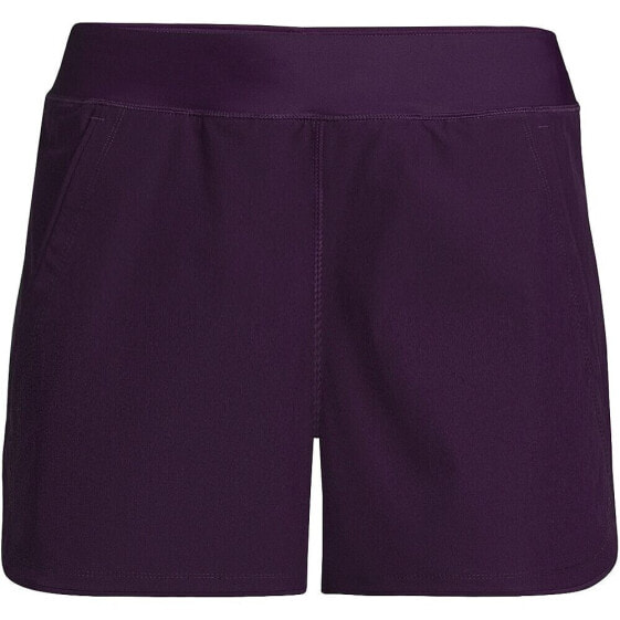 Шорты для плавания женские Lands' End 3" Quick Dry Elastic Waist Board Shorts Swim Cover-up Shorts with Panty