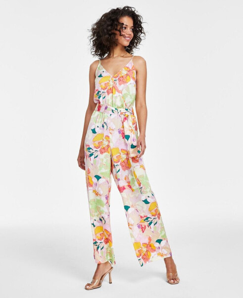Petite Printed Sleeveless Jumpsuit, Created for Macy's
