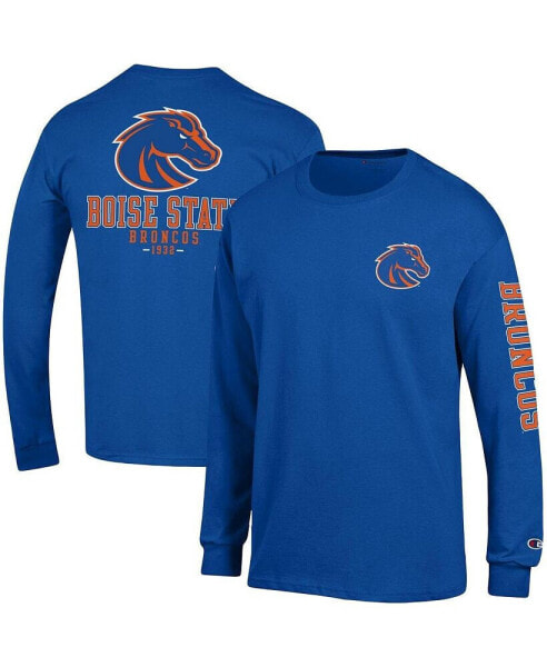 Men's Royal Boise State Broncos Team Stack Long Sleeve T-shirt