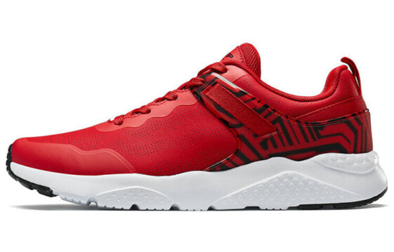 Xtep 981319326996 RedBlack Sports Shoes - Textile Upper, Fashionable Design