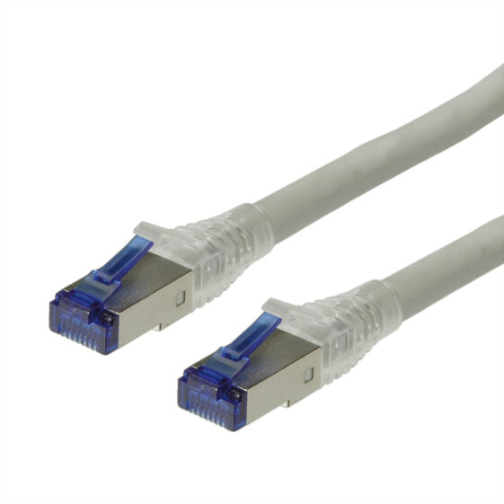 ROLINE Patchkabel Kat.6a S/FTP Massivdraht grau 90 m - Cable - Network