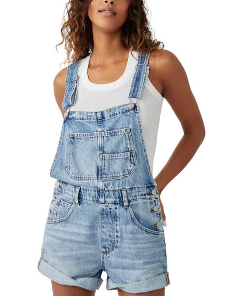 Women's Ziggy Cotton Adjustable-Straps Shortalls