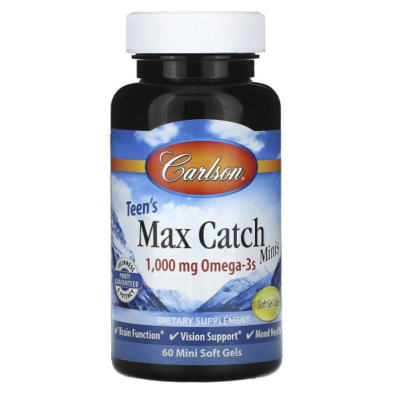 Carlson, Teen's Max Catch Minis, 500 мг, 60 мягких таблеток