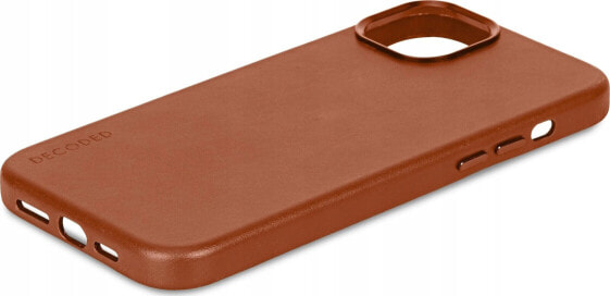 Decoded Decoded Leather Backcover for iPhone 15 Tan