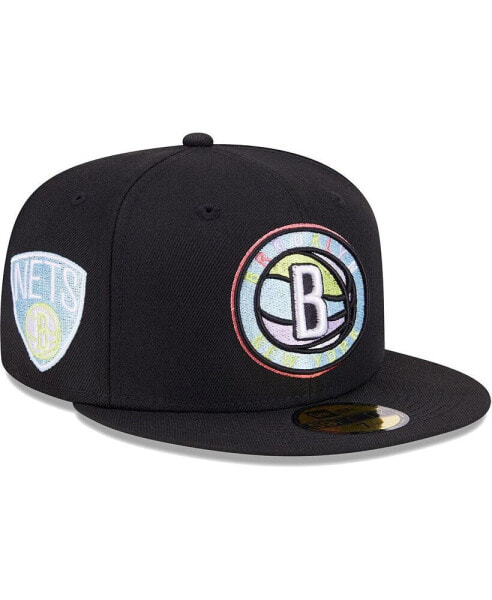 Men's Black Brooklyn Nets Color Pack 59FIFTY Fitted Hat