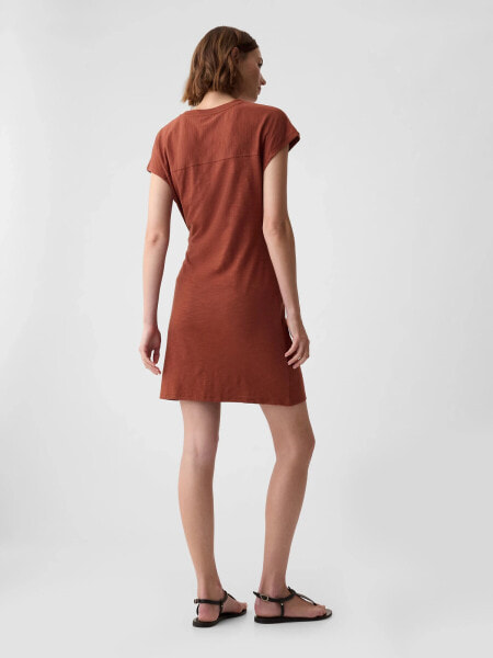 Tie-Knot Mini T-Shirt Dress