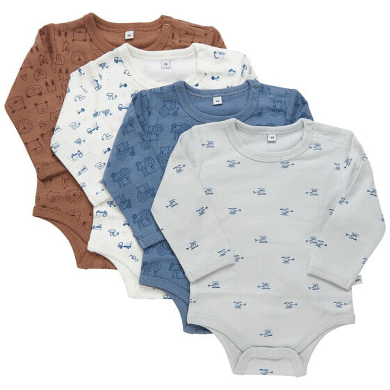 PIPPI Ao-Printed 4 Pack Long Sleeve Body