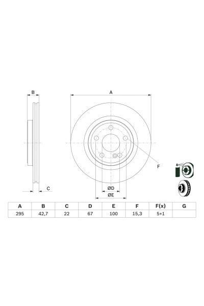 Тормозная система BOSCH Fren Diski--0986479f75--mercedes-benz