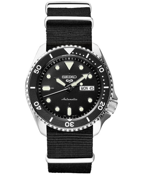 Часы Seiko 5 Sports Black Nylon Strap Watch